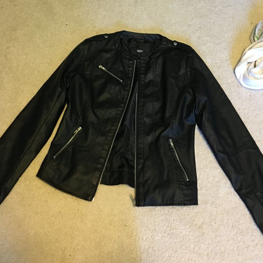 Black leather jacket